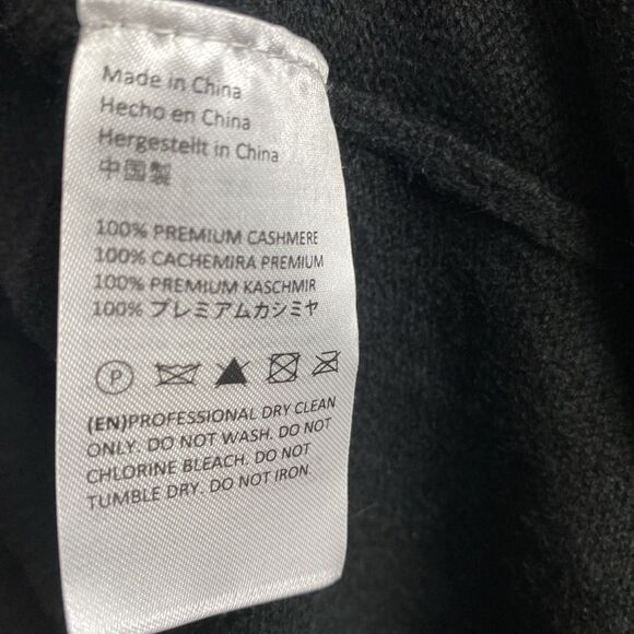 Reivive Cashmere Sweater Womens Size S Black Cardigan Open Front - Picture 6 of 9